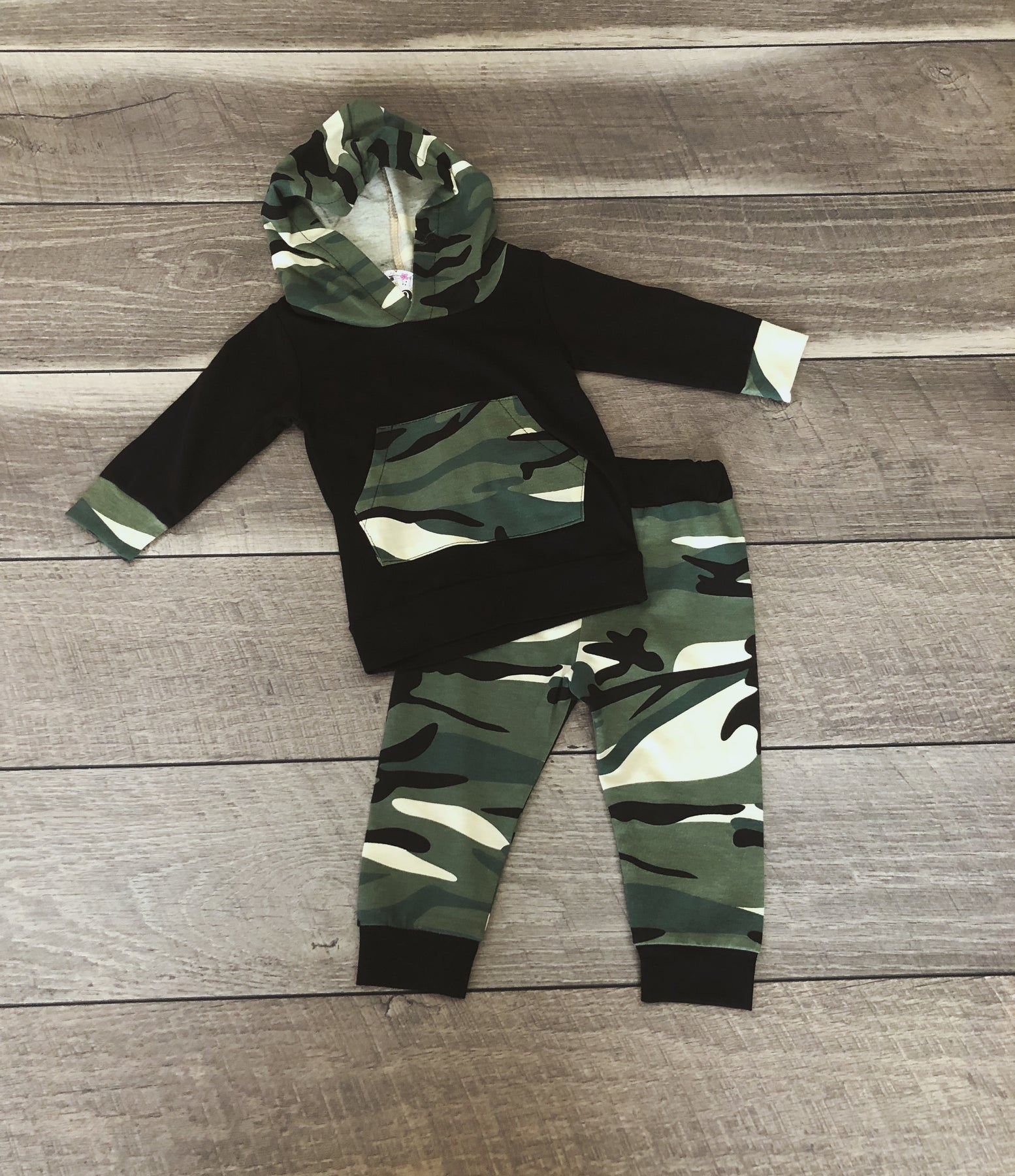 Camo Hoodie and Jogger Set